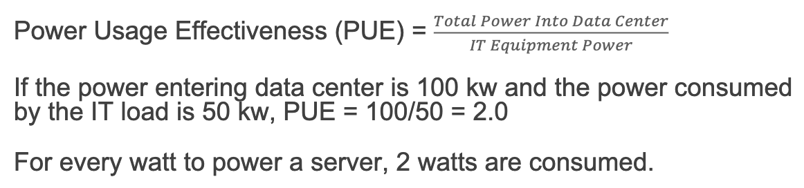 data center efficiency metrics